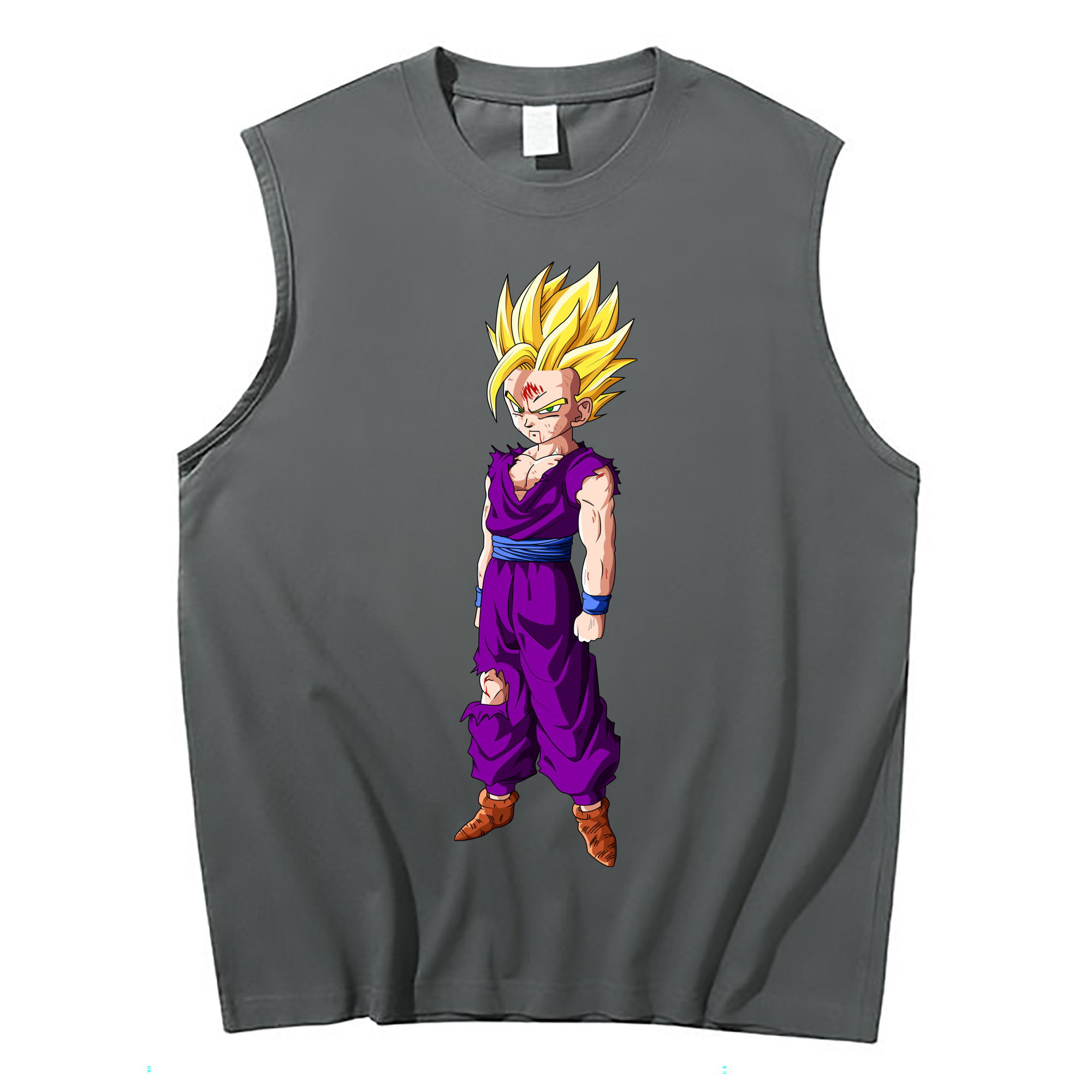 （画像用） ドラゴンボール 孫 悟飯（そんごはん）DRAGON BALL Son Gohan コットン100％タンクトップ（フロントプリント）